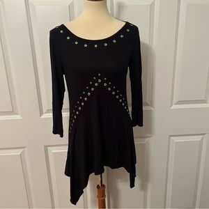 Joseph H. Black Grommet Asymmetrical Top